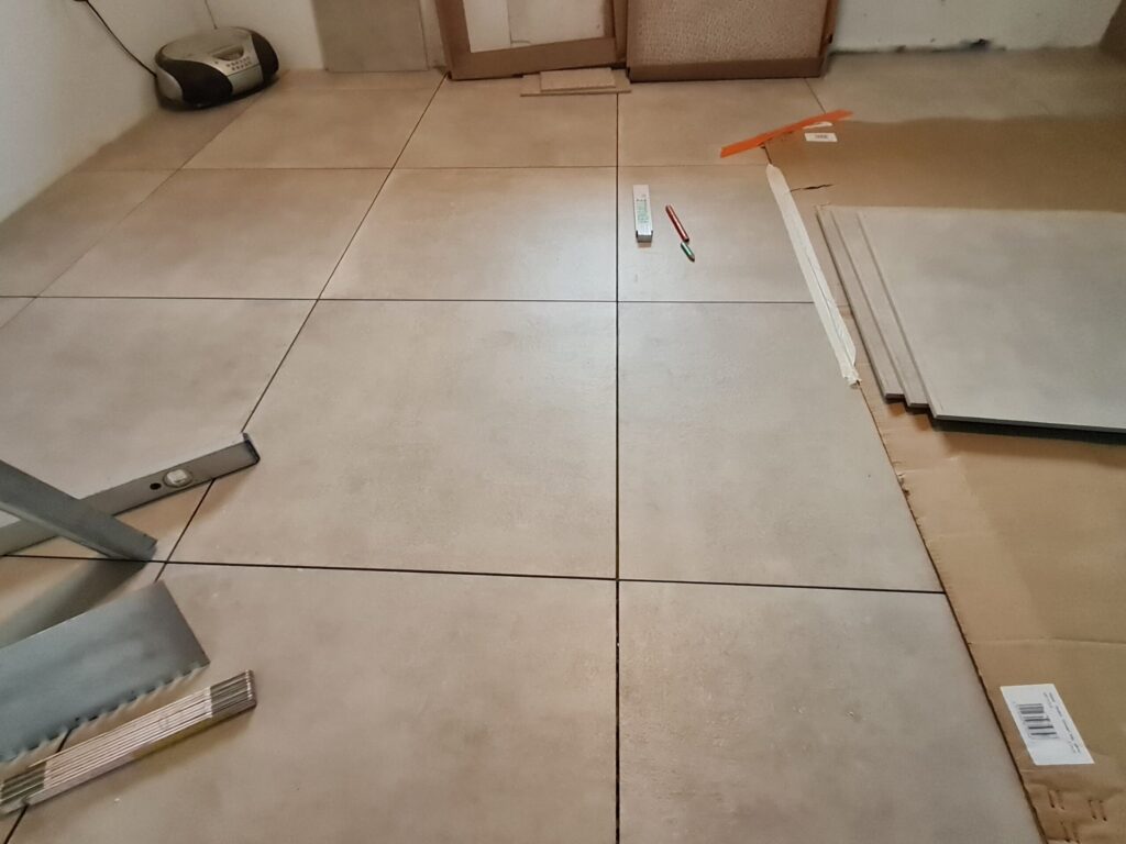 Badkamer voor, tijdens en na 5.05