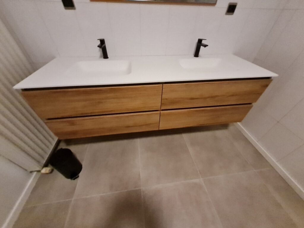 Badkamer voor, tijdens en na 5.11